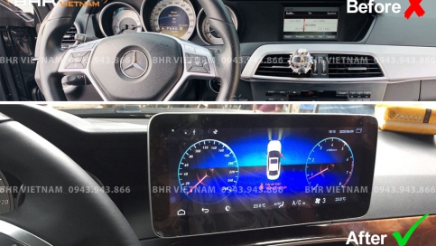 Màn hình DVD Android xe Mercedes C Class W204 (C200/ C250/ C300) 2011 - 2014 | Màn hình nguyên khối Flycar